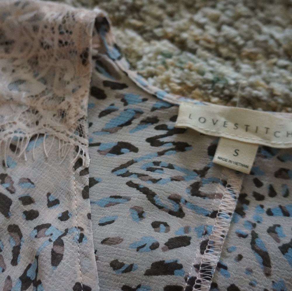 Sheer high low blouse